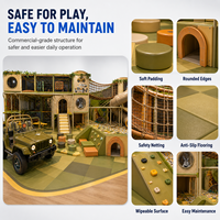Kommerzielle Softplay-Ausrüstung: Zweistöckiges Labyrinth, Bällebad, Fensterpaneele, Rutsche, offenes Deck, Eltern-Ruhebereich für Spielzentren