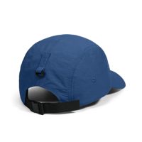 Casquettes de sport DAZU en gros, légères et respirantes, avec mousqueton, couleur unie, bleu, pour la course et le camping