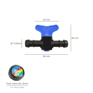 Valvola di arresto extra per tubi di irrigazione a goccia Ø 16 mm (Confezione da 50 pezzi) - Product Image 2