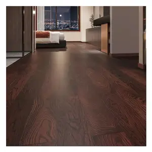 Engineered solid wood flooring indoor TAP & GO click 10mm smooth HDF oak wooden flooring