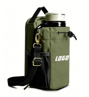 Sac à bouteille d'eau magnétique, étanche, avec bandoulière, pour la salle de sport, la musculation, pochette pour bouteille, mains libres, support magnétique pour le fitness