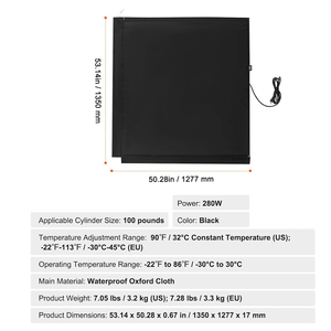 Calentador de Gas Propano con Banda Aislante de Tela Oxford Impermeable de 100 Libras y 280W - Product Image 5