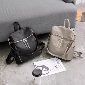 Women's Nylon <b>Backpack</b> <b>Medium</b> Capacity Waterproof Casual Shoulder Bag with Detachable Strap and Zipper Closure - Product Image 5