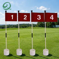Mât de drapeau de golf personnalisé Mini drapeaux de golf pour mettre la coupe de poteau de trou vert et l'ensemble de bâtons de drapeau pour l'arrière-cour de terrain de golf