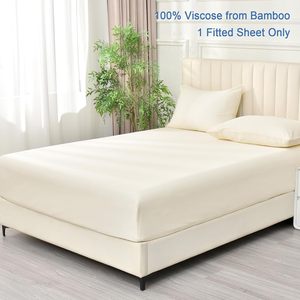 Sábana bajera <span class=keywords><strong>de</strong></span> refrigeración <span class=keywords><strong>de</strong></span> bambú derivado <span class=keywords><strong>de</strong></span> rayón 100% tamaño King 78 "<span class=keywords><strong>x</strong></span> 80" durmiente caliente <span class=keywords><strong>16</strong></span> "bolsillo profundo ajuste fácil 2,5 cm más ancho - Product Image 1