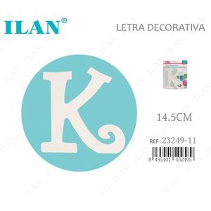 Lettre décorative en bois Ilan K 14,5 cm pour décoration murale de la maison - Product Image 3