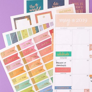 Fogli di Adesivi Decorativi Personalizzati per Planner e Diari, Adesivi con Lamina Dorata e Taglio Kiss-Cut - Product Image 3