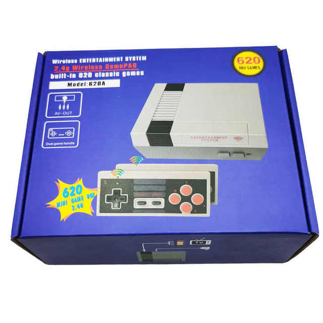 Wireless Retro Mini TV Video Console Nostalgic 80s FC Game Machine Built-In Games CPS Format Support Mini Wireless Controller