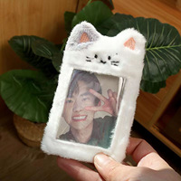 Mini porte-clés Kawaii en peluche dessin animé mignon carte de crédit carte bancaire chiot chat ours lapin pour porte-carte de crédit