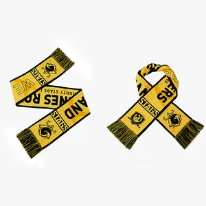 Sciarpe da Calcio in Acrilico Oversize Morbide e Confortevoli con Logo Personalizzato, Campione Gratuito, Vendita Calda per Tifosi - Product Image 1