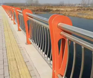 Belediye paslanmaz çelik anti-çarpışma korkuluk üst geçit yol trafik güvenliği koruma bariyeri manzara korkuluk - Product Image 4