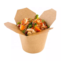 16 oz 24 oz 26 oz doner kebab box Logo OEM biodégradable rond pâtes nouilles aliments boîte en papier emballages