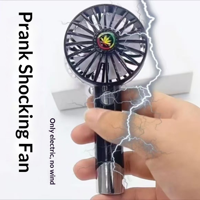 April Fool's Day Electric Shock Pen & Prank Fan Novelty Prank Toy for Over 14 Years Plastic Material