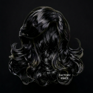 Pelucas de Cabello Humano Indio Negro 100% Natural, Cortas y Largas, Cabello Virgen Remy Sin Procesar, Doble Trama, Frente de Encaje para Mujer - Product Image 1