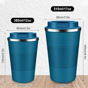 BPA Free 12/16oz OW Insulated Vacuum Flask Stainless Steel Coffee Tumbler <b>Reusable</b> Iced Coffee Cup Owaal Hot Coffee Travel <b>Mug</b> - Product Image 4