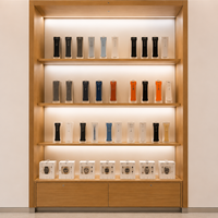 Vitrine d'exposition numérique pour ordinateurs de bureau avec éclairage LED, étagère pour accessoires de téléphonie mobile, mobilier de magasin de détail