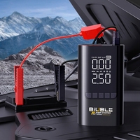 Démarreur de voiture portable 4-en-1 avec pompe à air, kit de secours et booster de batterie pour gonflage des pneus de voiture