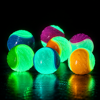 Balle lumineuse TPR pour chien, jouet durable à mâcher, balle interactive pour apporter et ramasser, pour chiens de petite, moyenne et grande taille