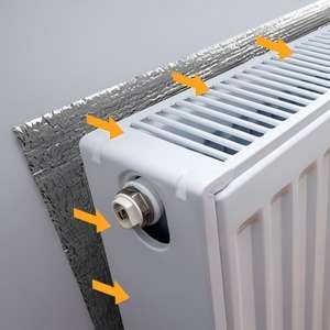 Facile à installer, avec des tampons adhésifs inclus, améliore l'efficacité du <span class=keywords><strong>radiateur</strong></span>, 0,6 m x 5 m, isolation du <span class=keywords><strong>radiateur</strong></span>, feuille réfléchissante - Product Image 3