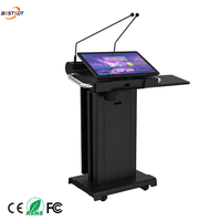 Podio Digital Interactivo con Pantalla Táctil, Atril Inteligente para la Enseñanza en el Aula Moderna y Salas de Capacitación