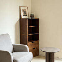 Meuble bibliothèque modulaire contemporain en bois, armoire à treillis, étagère de rangement sur pied, vitrine combinée multi-niveaux pour la maison