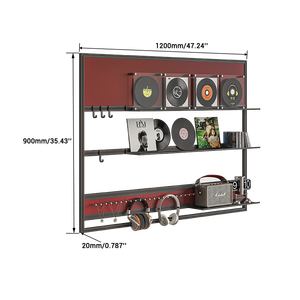 YOUPON 홈 가든 맞춤형 알루미늄 합금 벽걸이형 다단 조절 가능 내구성 오픈 스토리지 선반 거실용 - Product Image 2