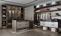 Armoire en bois avec tiroirs pour rangement de vêtements, grande armoire murale pour chambre à coucher