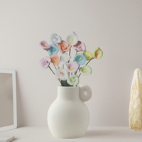 Vase à fleurs en céramique moderne en forme de mini-cœur, fait main, écologique, de haute qualité, directement de l'usine, style vintage, pour la vie quotidienne et le salon
