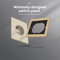 Enchufe de Pared WESA 16A, 1 Tomacorriente, Estándar Europeo Schuko, Diseño Moderno y Lujoso