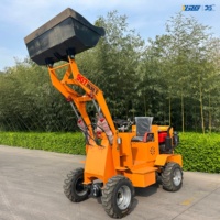 Mini Cargadora Potente YGZG de 2 Toneladas con Elevación Hidráulica, Cargadora de Ruedas de Alto Rendimiento para Movimiento de Tierras