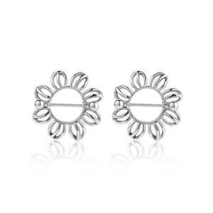 Anillos de acero inoxidable para pezones y <span class=keywords><strong>piercing</strong></span> para el cuerpo, joyería para mujeres y hombres, flor, corazón, 316l, novedad - Product Image 2