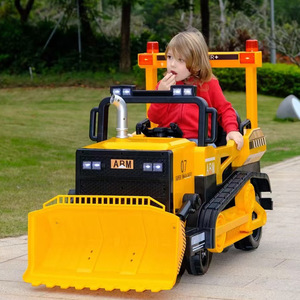 Bulldozer eléctrico ARM de 12V, color amarillo, juguete de construcción para niños y niñas - Product Image 5