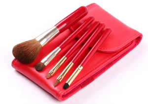 MSQ-brochas de maquillaje de viaje, 5 piezas, incluye corrector, brillo de labios, sombra de ojos, bolsa de espejo, cepillo abanico, delineador de ojos, brochas - Product Image 3