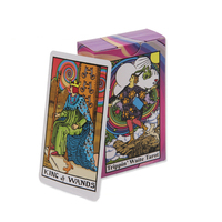 Lecteur de cartes de Tarot personnalisé anglais, espagnol, Kaarten, feuille d'argent, grande taille, Oem en boîte supérieure et en bas,