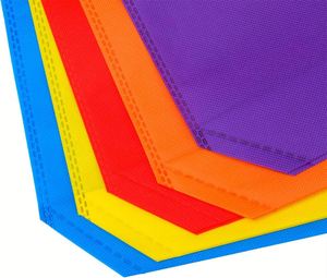 Custom Logo Birthday Party <b>Gift</b> Recycled Reusable Bulk Rainbow Candy Tote Coated Non-Woven Fabric <b>Bag</b> - Product Image 3