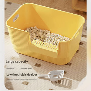 Extragroße Auslaufsichere Umweltfreundliche Kunststoff-Katzentoilette 100L Kapazität Verstärktes ABS+PP-Design Langlebig Offen Einfach zu Reinigen - Product Image 2