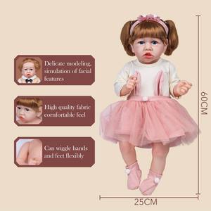 2023 belle poupée bébé jouets réaliste bébé fille nouveau-né <span class=keywords><strong>Reborn</strong></span> 24 pouces Silicone <span class=keywords><strong>Reborn</strong></span> poupées <span class=keywords><strong>60CM</strong></span> pour enfants filles - Product Image 3