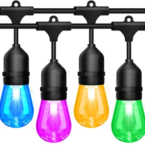 Гирлянда из 10/15 светодиодных ламп S14, энергосберегающая, для улицы, прозрачные лампы, IP65, водонепроницаемая, для декора патио, сада, балкона, CE ROHS - Product Image 6