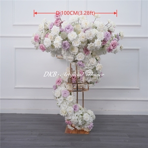 DKB Wedding Flower Balls Centerpieces Artificial Silk Roses <b>Table</b> Decorations Bulk Sizes Party Home Flower Ball - Product Image 2