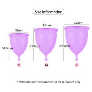 Furuize Plusieurs Couleurs Écologique CE Approuvé Coupes Menstruelles <span class=keywords><strong>De</strong></span> Qualité Médicale Silicone Réutilisable Période Coupe - Product Image 2