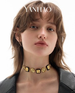 Collier ras du cou vintage doré et argenté - Product Image 1