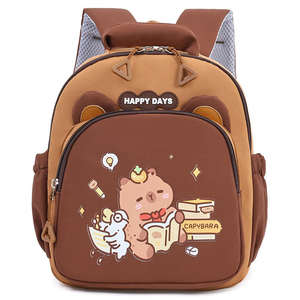 Sac <span class=keywords><strong>à</strong></span> dos durable pour tout-petits avec motif adorable de capybara, sac d'école <span class=keywords><strong>maternelle</strong></span> pour garçons et filles, idéal pour le rangement quotidien des livres et des collations en extérieur - Product Image 2