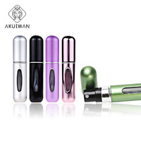 2022 fournisseur en gros parfum bouteille en verre voyage 5ml Mini Portable voyage atomiseur bouteille rechargeable remplissage inférieur