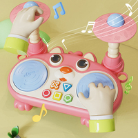 Enfants multifonctionnel tambour Instrument Jazz batteur tambour bébé lumière musique éducation précoce jouet ensemble de batterie