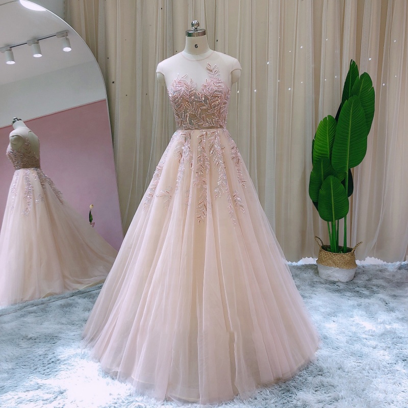 open lace back dress Blush Basque Waist Wedding Dress with Lace Corset and Silk Flowers – Boom  Blush main image 0