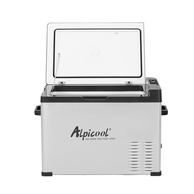 For OEM C40 LED Light APP Control DC Compressor Portable Car Refrigerator Freezer Home Outdoor Mini Cooler Fridge Plastic