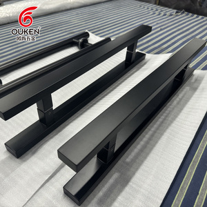 ท่อสี่เหลี่ยมมือจับประตูห้องฝักบัวประตูกระจกสองด้านทางเข้าด้านหน้าหลักสำนักงานร้านอาหารบาร์ซูเปอร์มาร์เก็ตมือจับประตูกระจก - Product Image 6