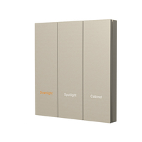 Système domotique intelligent applique murale en métal panneau KNX interrupteurs intelligents bouton poussoir de lumière pour la maison hôtel interrupteur de lumière