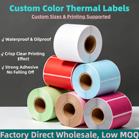 Label Barcode Perekat Kuat Lipat Kipas Thermal 100*80 Label Pengiriman Printer 40*60 Stiker Lipat Kipas Kertas Thermal