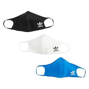 Mascarilla Adidas Unisex de 3 Capas, Algodón, Poliéster, Spandex, Impresión por Transferencia de Calor, Azul, Negro, Blanco, Cuatro Estaciones - Product Image 4